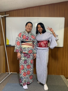 日本の文化を体験しました【着物着付け体験】